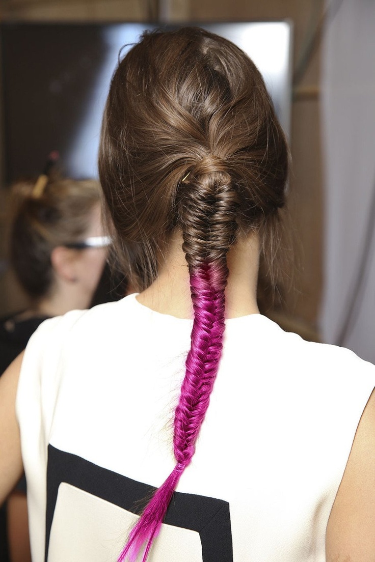 Fishtail Braid for Two Tone Hair