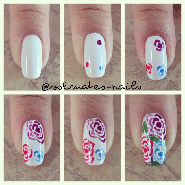 Flowers on your nails. Perfect!