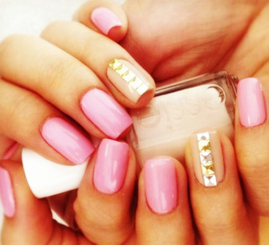 Gentle Embellished Nail Design