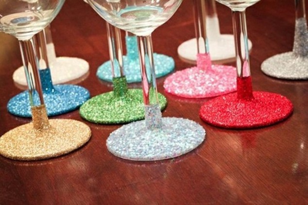 Glitter Wine Glasses