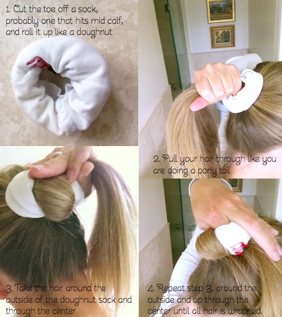 Go for sock bun curls