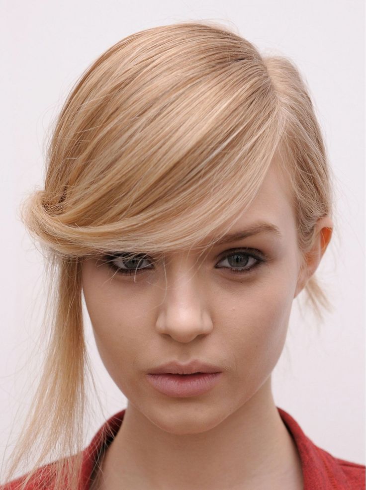 Interesting Side-swept Hairstyle with Fringe