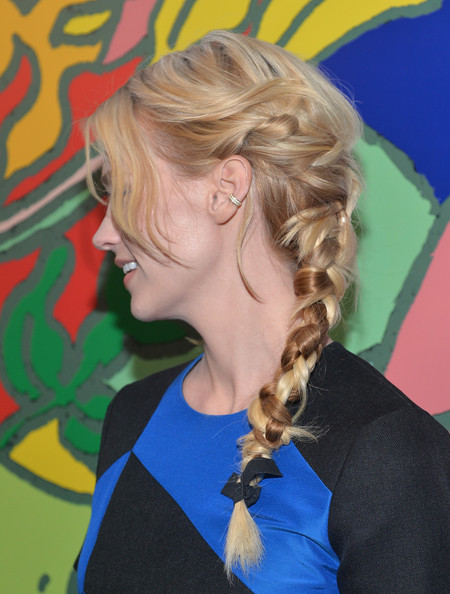 January Jones Long Braided Hairstyle