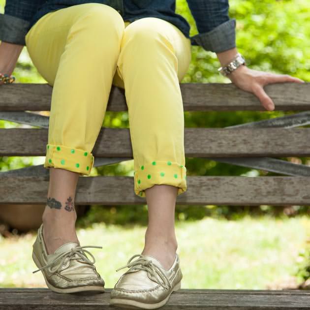 Jeans with Printed Cuffs