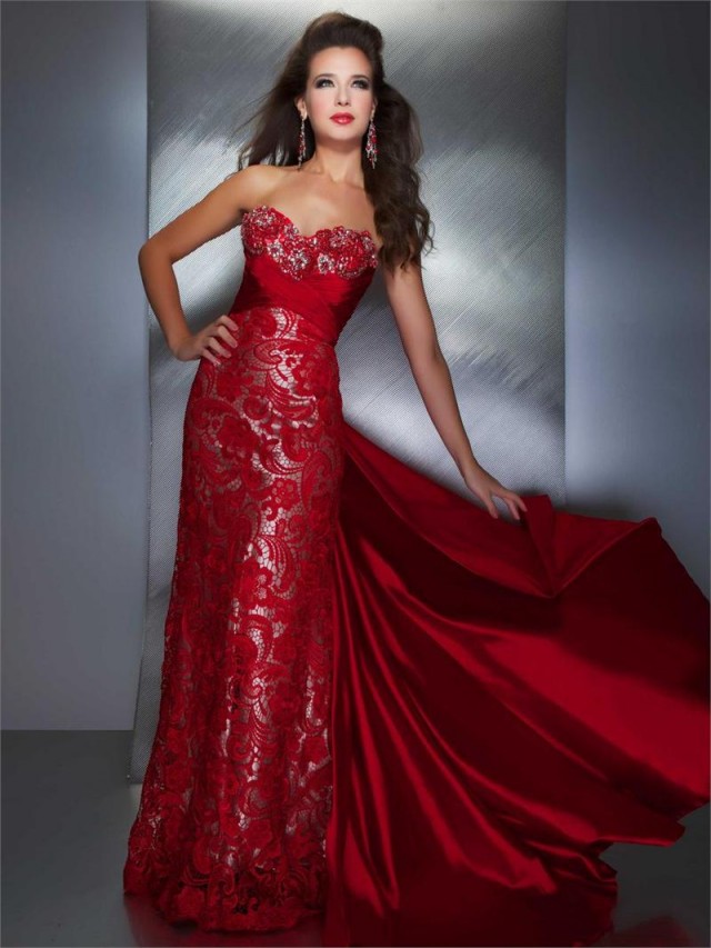 Mac Duggal Red Prom Dress
