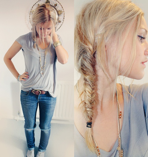 Messy Fishtail Braid