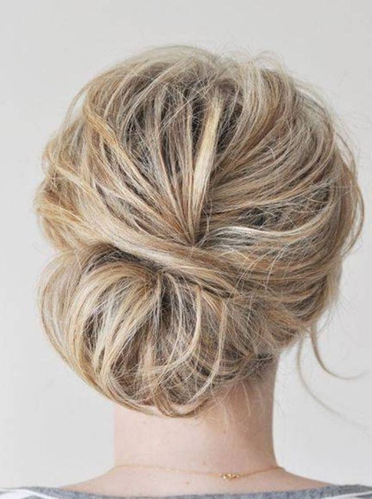 Messy Bun For Medium Length Hair