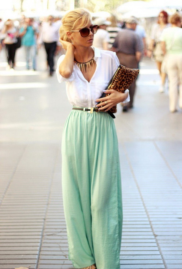 Mint Palazzo Pants