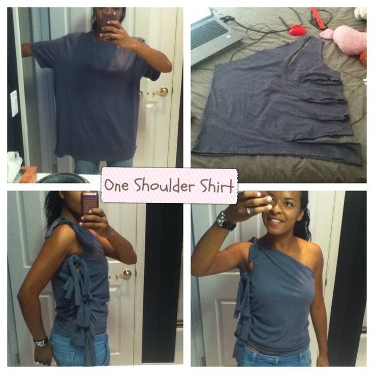 No Sew One Shoulder T-shirt