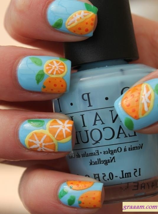 Orange Nail Art