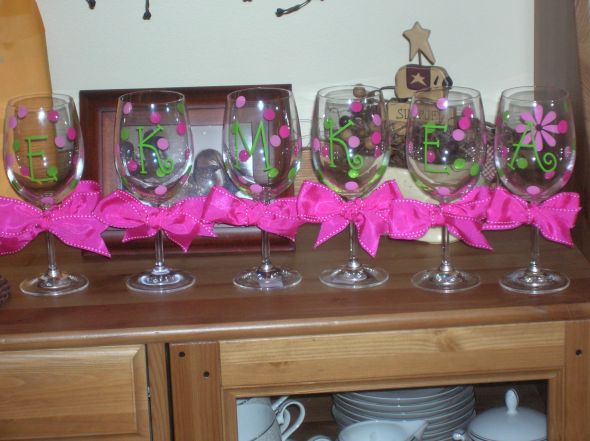 Painted Wine Glasses