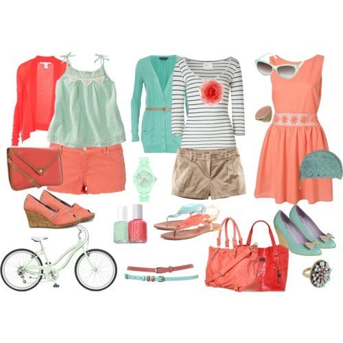 Pretty and Fresh Coral Outfits for Summer - Pretty Designs