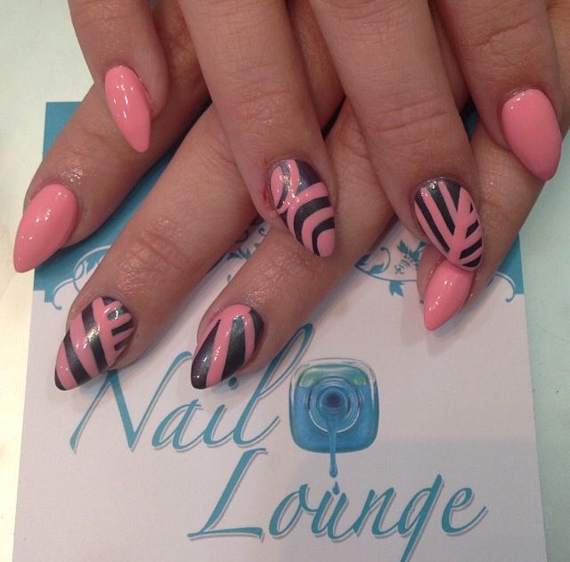 Pink Stiletto Nails