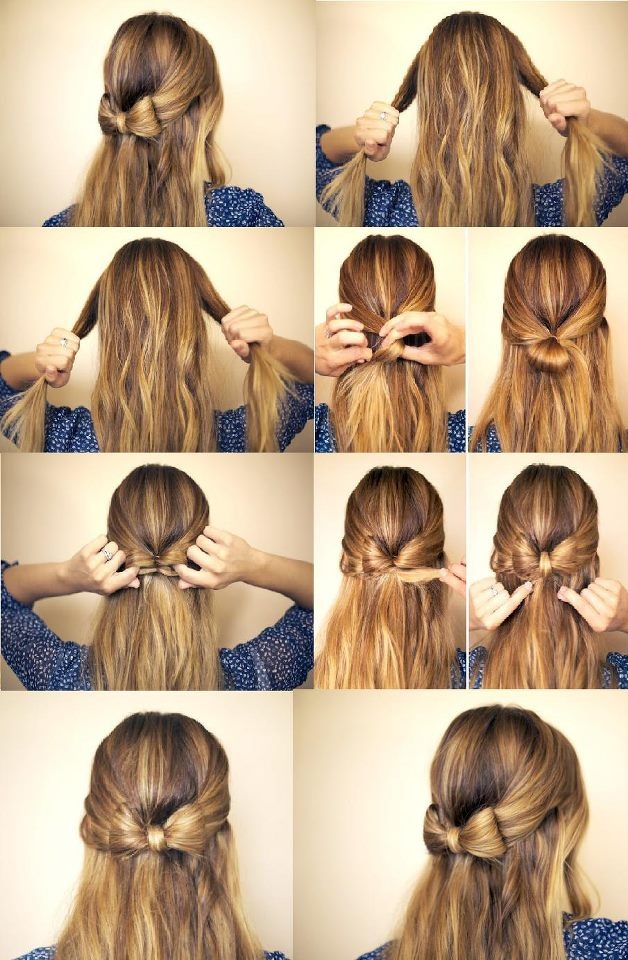 Pretty Half-up Half-down Bow Hairstyle Tutorial