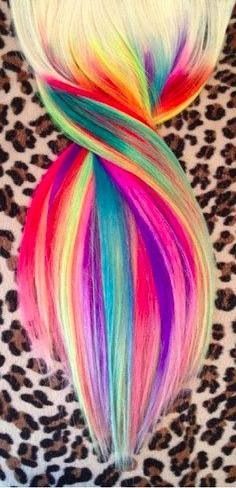 Rainbow Ombre Hair