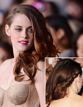 Romantic Side-swept Hairstyle for Brunette Hair