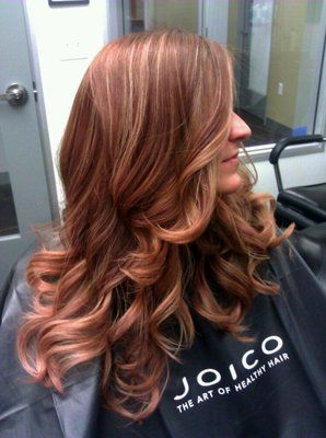 Rose Gold Hair Highlights