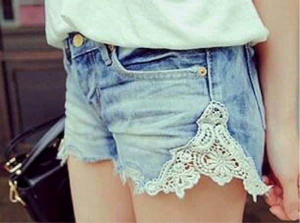 Shorts with Lace