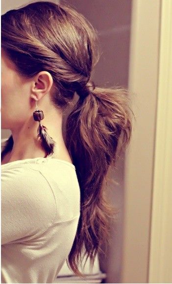 Simple Twisted Ponytail
