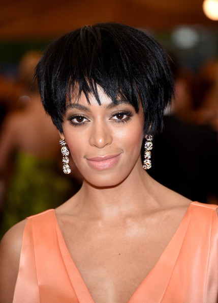 Solange Knowles Layered Razor Cut