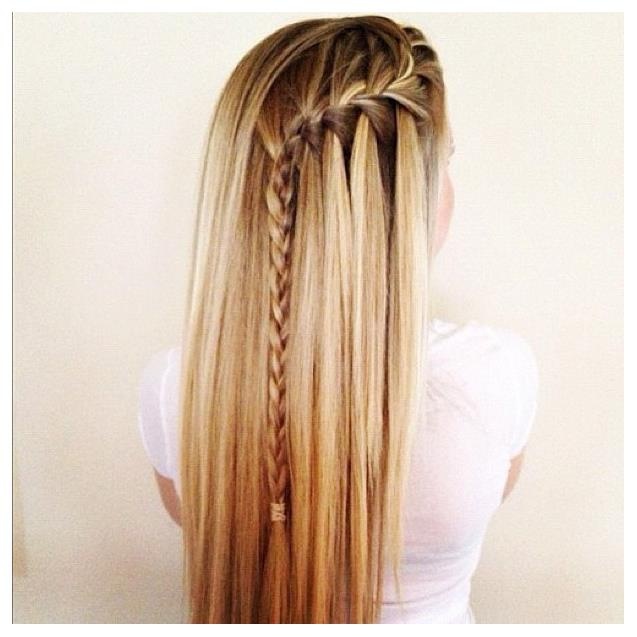 Stylish Waterfall Braid