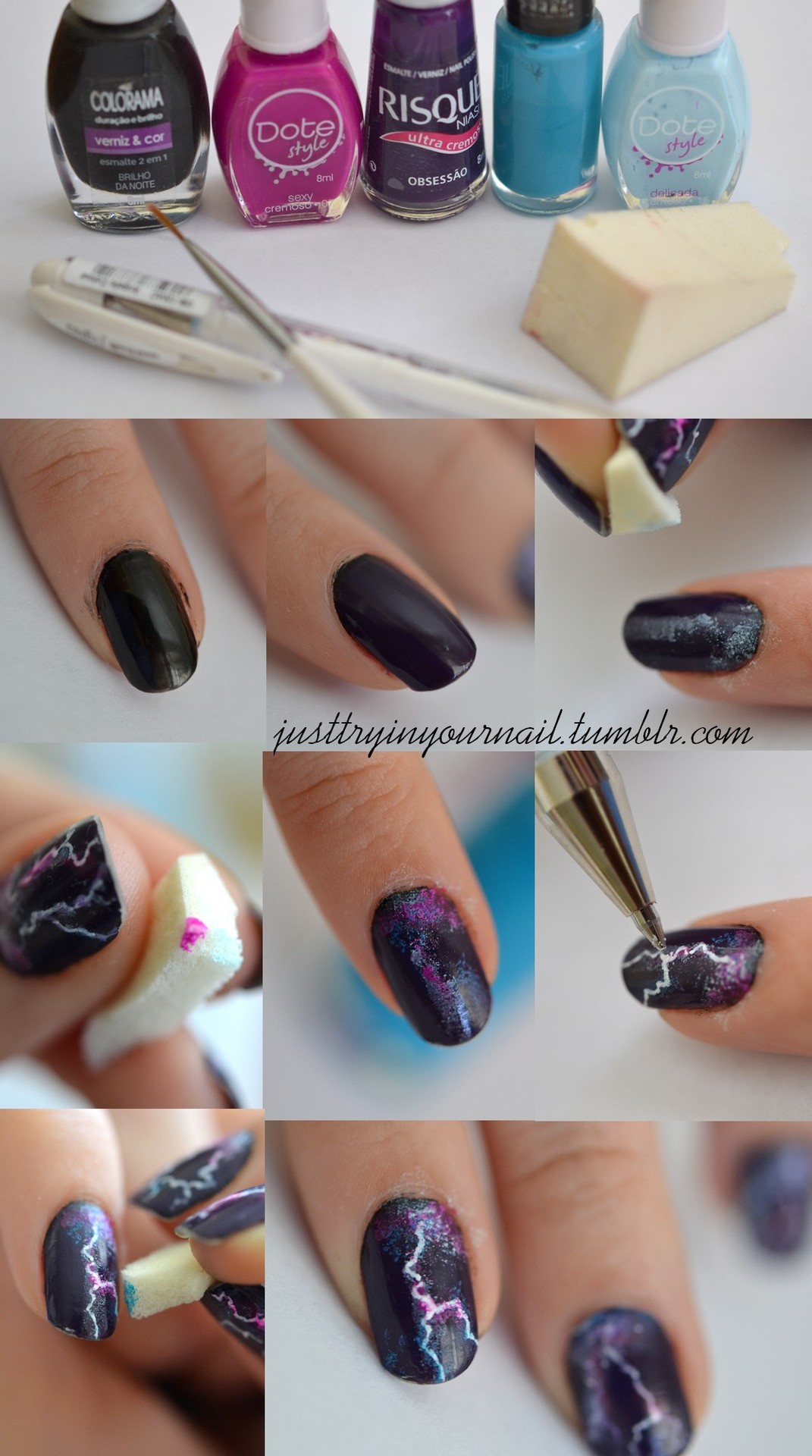 Thunderstorm Nail Art