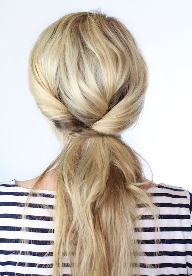 Twisted Ponytail for Blonde Hair