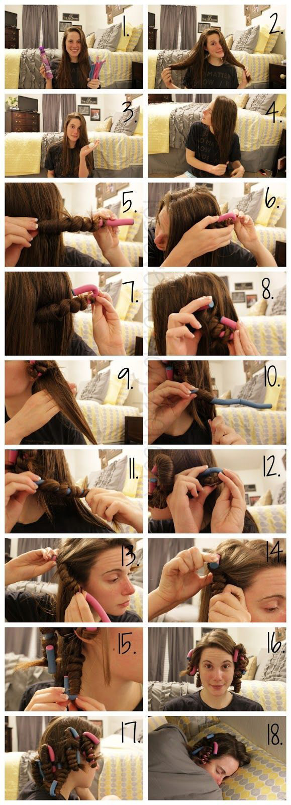 Use soft rollers for overnight curls