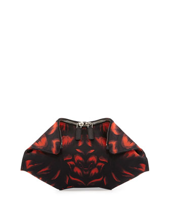 Alexander McQueen Small Tulip-Print De-Manta Clutch Bag