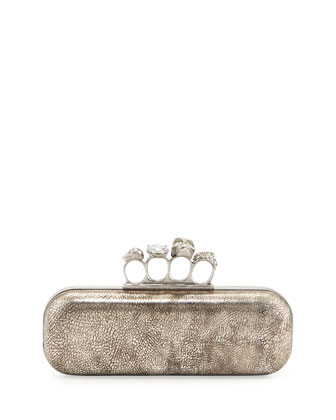 Alexander McQueen Tarnish Napa Long Knuckle Box Clutch Bag