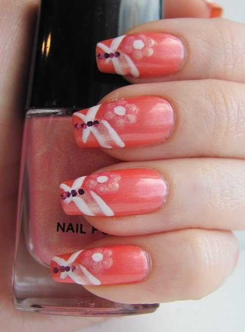Beautiful Coral Nails