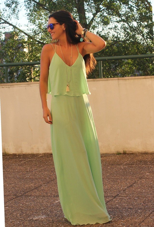 Beautiful Green Maxi Dress