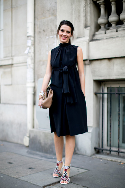 Black Dress and Printed Heels/ ImaxTree