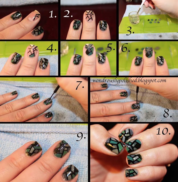 Blocked Nail Design