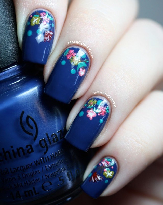 20 Beautiful Floral Nail Designs With Vintage Glamour - Pretty Designs