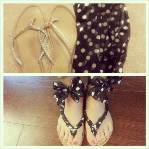 DIY Scarf Sandals