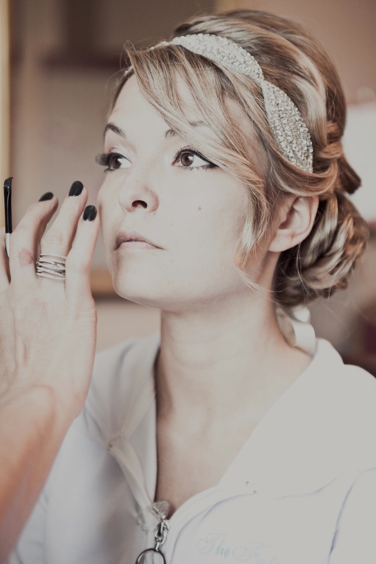 Elegant Hairstyle with Embellished Headband