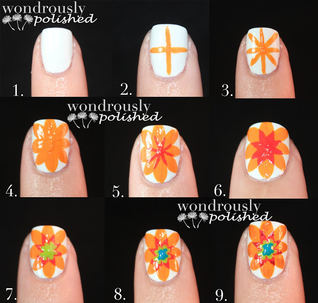 Flower Print Nail Design