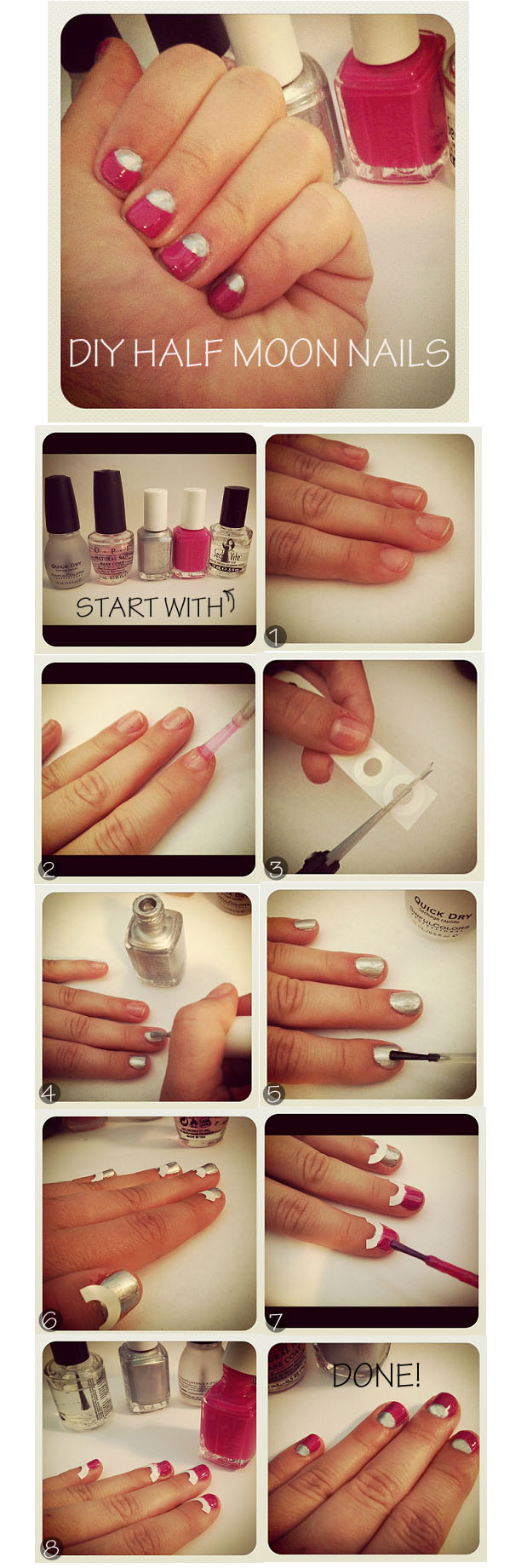 Half Moon Nail Tutorial