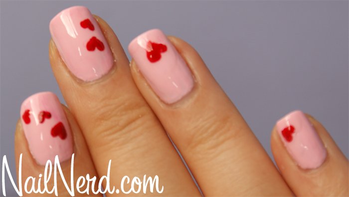 Pink Heart Nail Designs