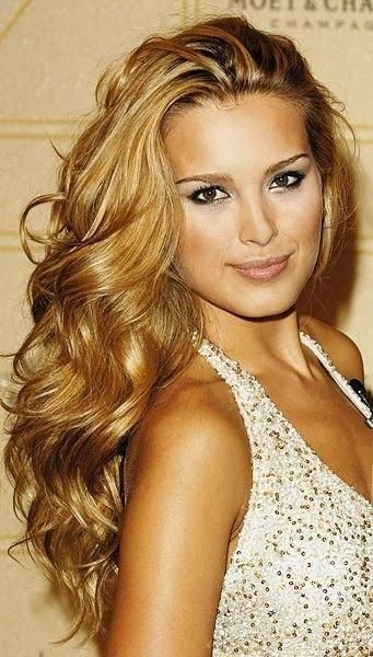 Luscious Golden Curls for Thick Hair