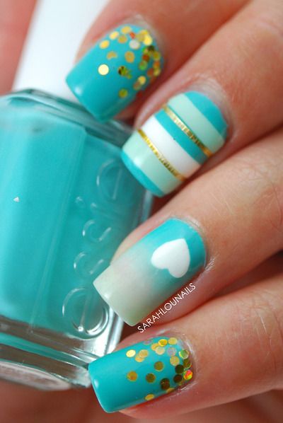 Mint Nail Design Idea