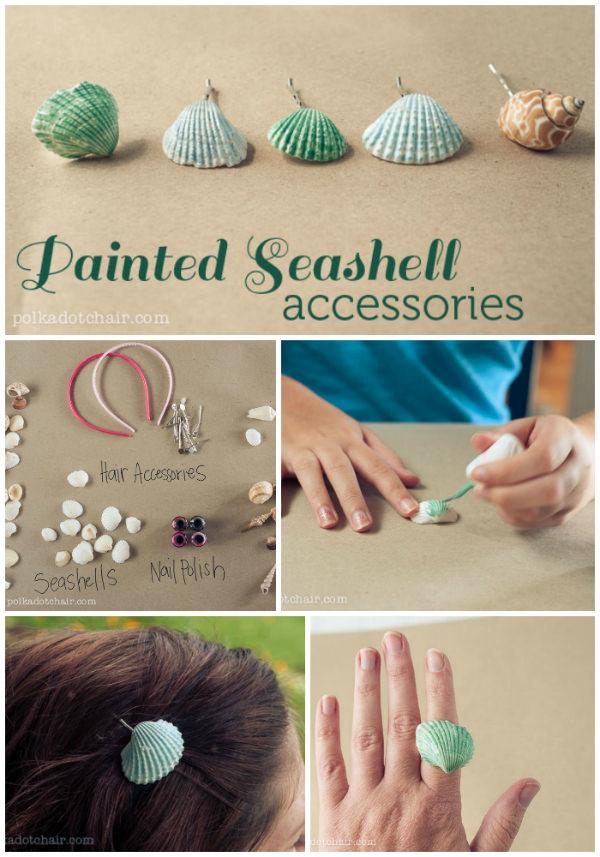 PAINTED SEASHELL HAIR ACCESSORIES