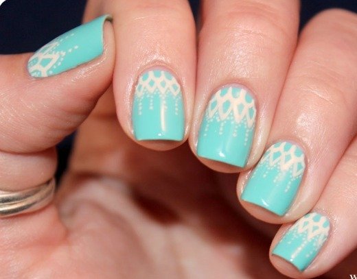 Pastel Blue Nail Design