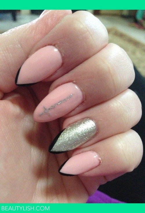 Pink Stiletto Nails