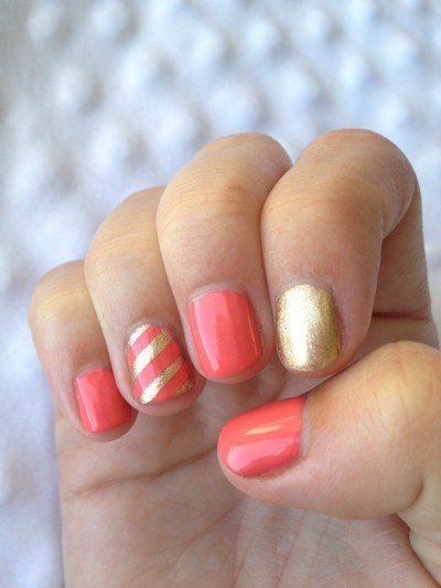 Pretty Coral Nails