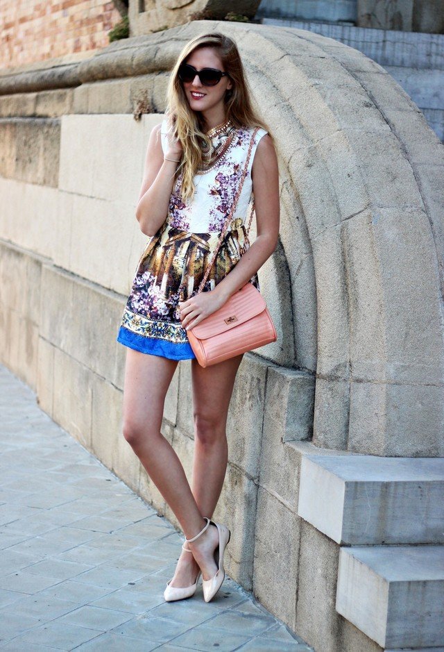 Printed Short Dress for Summer