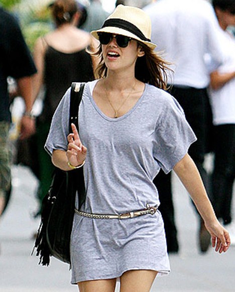 Rachel Bilson Grey Dress