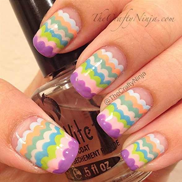 Scallop Pastel Nails