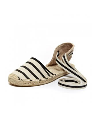 Soludos Sandal in Natural Black, $55